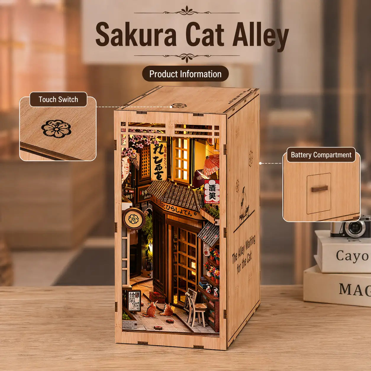 Sakura Cat Alley |3D puzzles